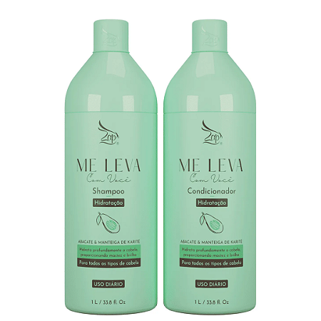 Zap Kit Me leva Shampoo e Condicionador Abacate e Manteiga de Karité 1L