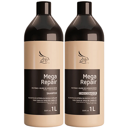 Kit Zap Shampoo E Condicionador Mega Repair 1 Litro