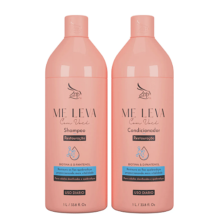 Zap Kit Me leva Shampoo e Condicionador Biotina & D-Pantenol 1L