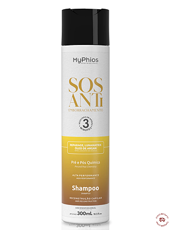 Shampoo Reconstrução Sos Antiemborrachamento 300ml - Myphios