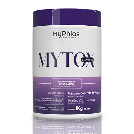 Máscara Mytox Blond Myphios 1kg - Controle De Volume