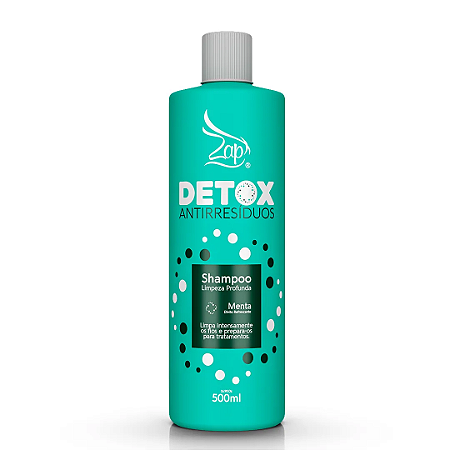 Zap Shampoo Detox Anti Resíduos Menta Limpeza Profunda - 500ml