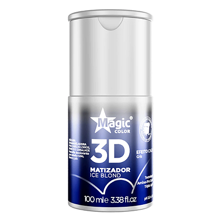 Matizador Magic Color Ice Blond 3d Efeito Cinza 100ml