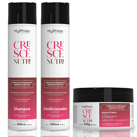 Kit Completo Nutrição Capilar Cresce Nutri - Myphios