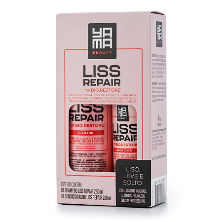 Kit Yamá Liss Repair Shampoo 280ml + Condicionador 200ml