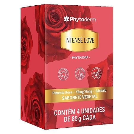 Sabonete Phytoderm Soap Intense Love 85g Caixa C/4 Unidades