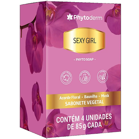 Sabonete Phytoderm Soap Sexy Girl 85g Caixa C/4 Unidades