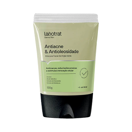 Máscara Facial Antioleosidade Argila Verde Labotrat 130g