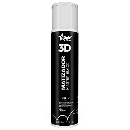 Matizador 3d Magic Color Master Black Efeito Preto 300ml
