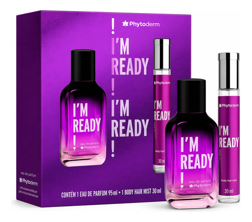 Kit Phytoderm Eau De Perfum I’m Ready 95ml + 30ml Original!