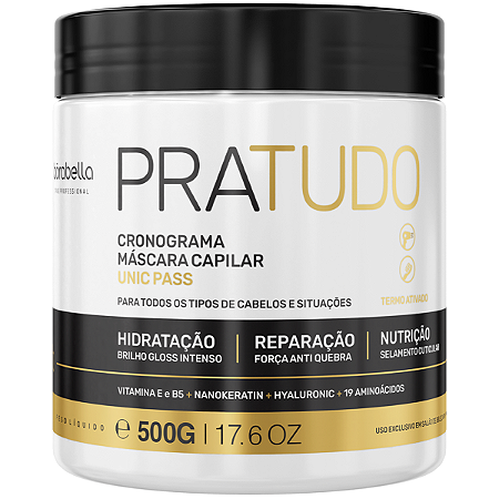 Máscara Borabella Pra Tudo 25 ativos Cronograma Capilar Único 500g