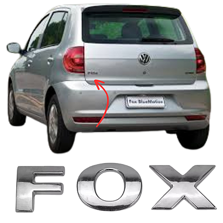 Emblema Vw Fox 2003 2004 A 2007 2008 2009 2010 2011 Cromado