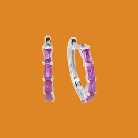 argolinha retângulo rosa