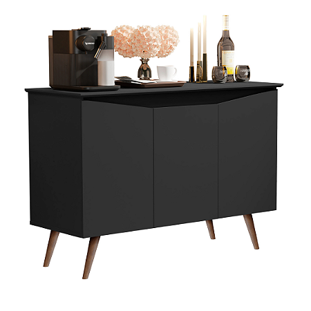 BUFFET ENCANTO 3 PORTAS PRETO