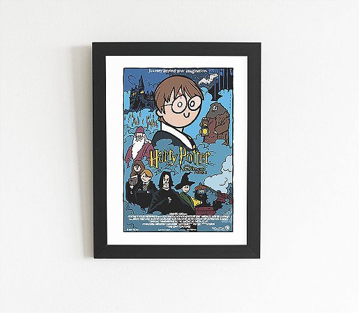 Quadro Releitura Minimalista - Harry Potter and the Philosopher's Stone