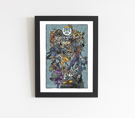 Quadro Releitura Minimalista - Overwatch
