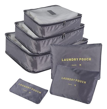 Kit 6 Bolsas Organizadoras para Mala