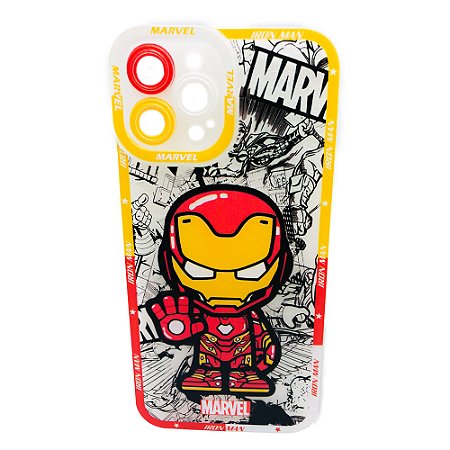 Case Capinha Protetora Iron Man Marvel Celular iPhone 12 Pro
