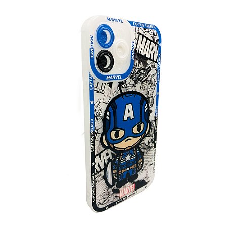 Capinha Capitão America Marvel Celular iPhone 15 Pro Max