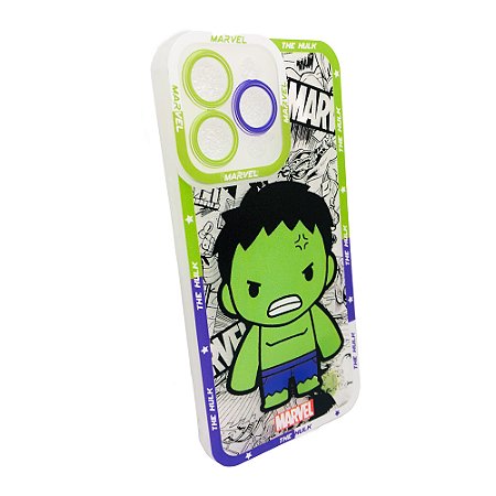 Case Capinha Incrivel Hulk Marvel Celular iPhone 15 Pro