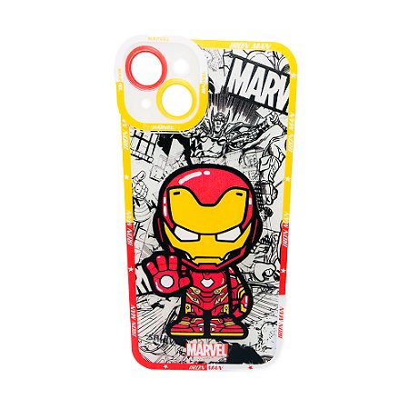 Case Capinha Protetora Iron Man Marvel  iPhone 15 Plus