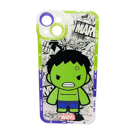 Case Capinha Incrivel Hulk Marvel Celular iPhone 15 Plus
