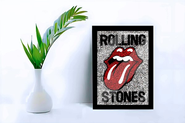 Quadro Decorativo Rolling Stones Lust Sala Escritório +Vidro