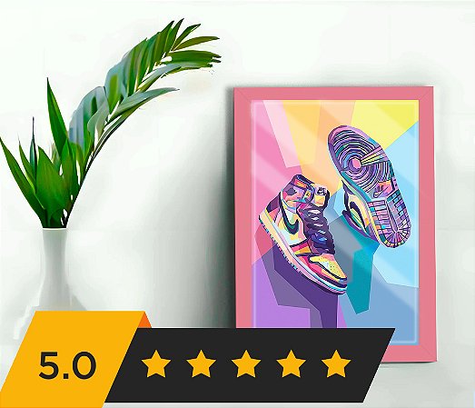 Quadro Decorativo Jordan Pop Art Loja Escritório+Vidro 33x25