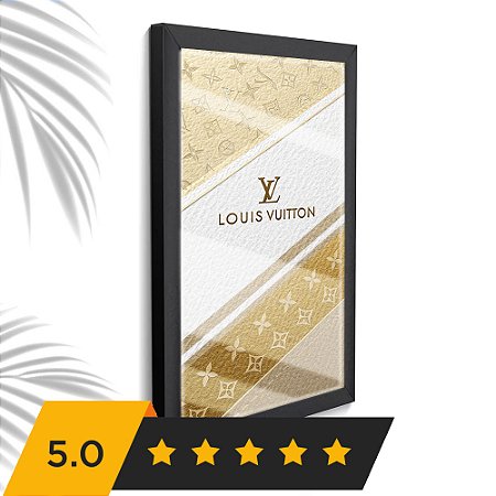 Quadro Decorativo Louis Vtn Escritório Loja +Vidro 33x25cm