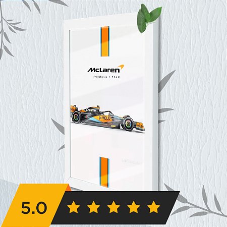 Quadro Decorativo McLarem F1 Sala Escritório + Vidro 33x25