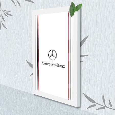 Quadro Decorativo Mercedes-Benz + Vidro 33x25 Escritório