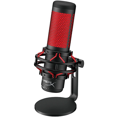 Microfone Gamer HyperX QuadCast c/ LED e Antivibração