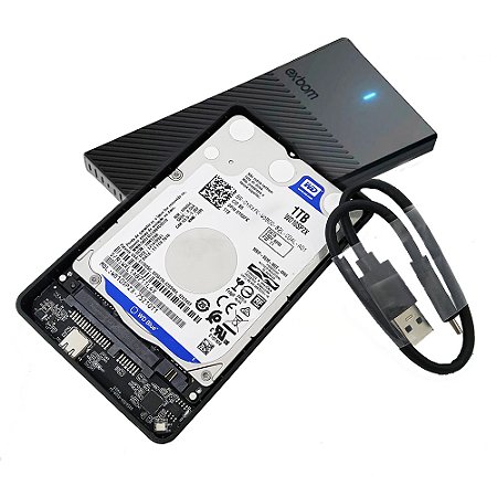 HD Externo 1TB + Case USB 3.0 Para Backup PS5 Xbox e PC