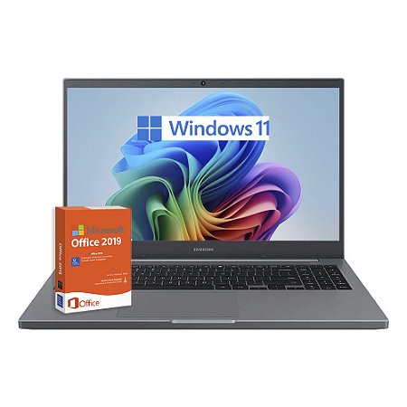 Notebook Samsung Book 8GB Intel i3 NVMe 240 Office Vitalício
