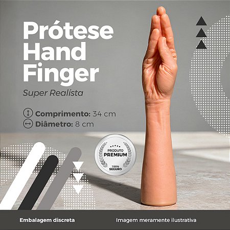 Protése Maciça Hand Finger 34 x 8cm - PR100