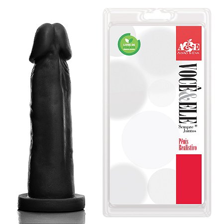Prótese Maciça Preta 8 16 x 4cm - ADAO03P