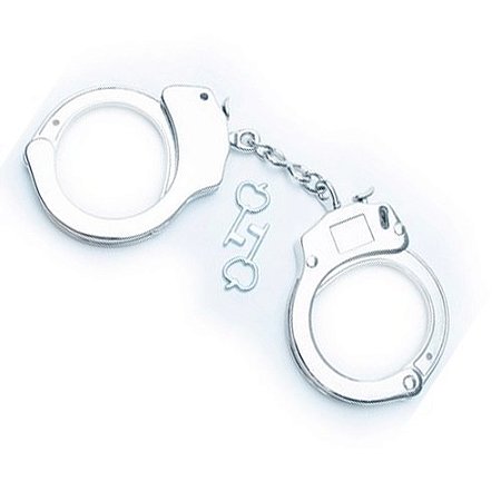 Algema Metal Cromada com chave - 6179