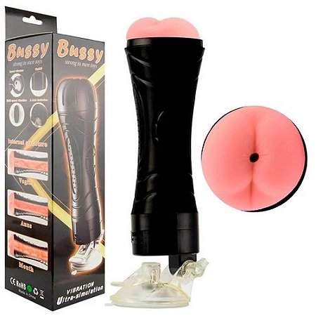 Masturbador Lanterna Formato Anus com Vibro e Ventosa 29cm - 3080