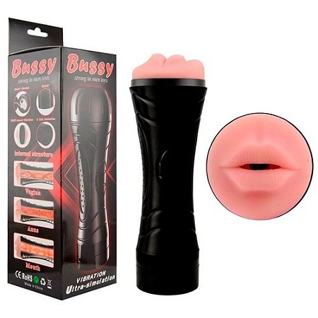 Masturbador Lanterna Formato Boca com Vibrador Interno - 25769