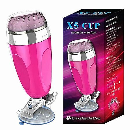 Masturbador Laterna Formato Vagina com Ventosa Pink - 6509
