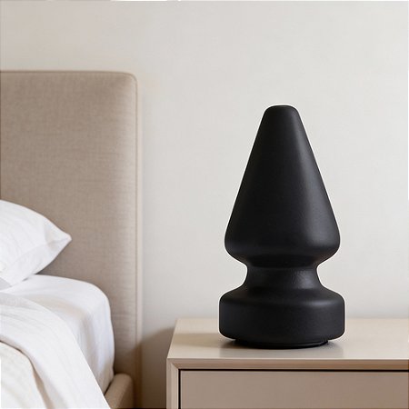 Plug Gigante Liso Com Ventosa 24x11cm PRETO - PLUG18