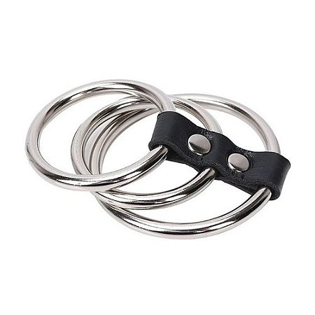 Anel Peniano com 3 Anéis Aluminio P,M,G - 7507