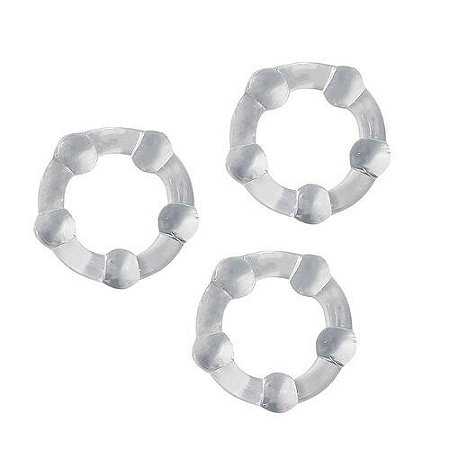Anel Peniano Power Plus com 3 P/M/G Transparente - 7308