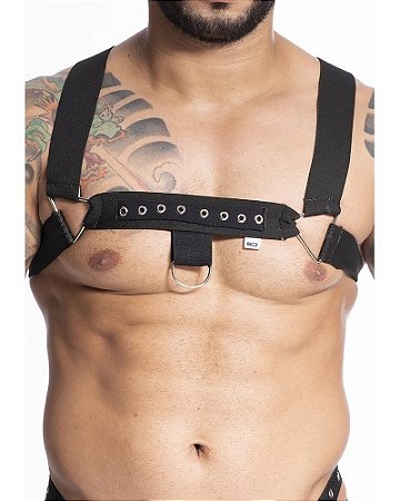 Harness em Elastico Preto com Metal - JS515