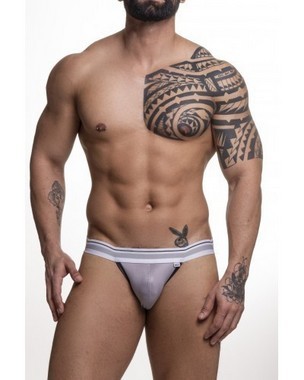 Jockstraps Cirre Cinza com Elastico Tricolor - JS503