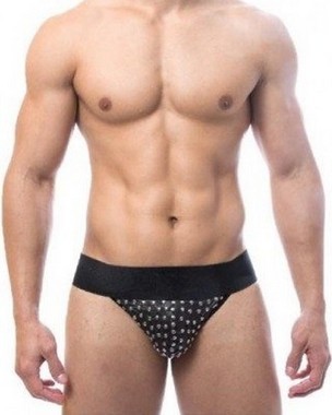 Jockstraps Frente com Tachinhas Preta - JS520
