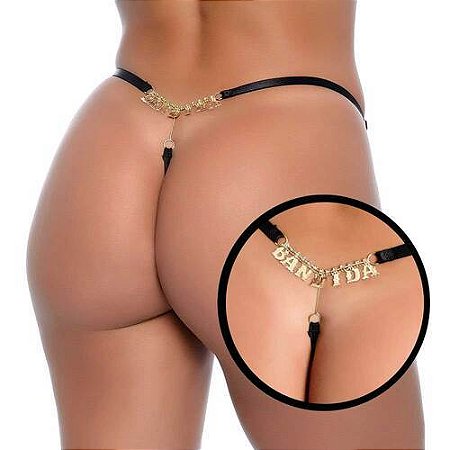 Tanga Fio Dental Bandida Preta - 28849