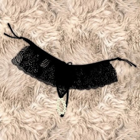 Tanga Tailandesa com Colar Plus Size Sainha Preta - 088P