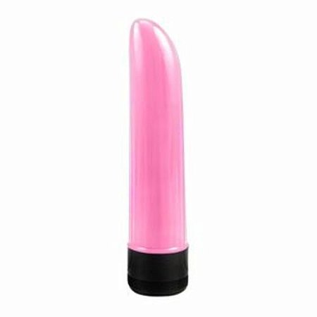 Vibrador Personal Liso Rosa Canelado 13 cm Multivelocidade - 4044