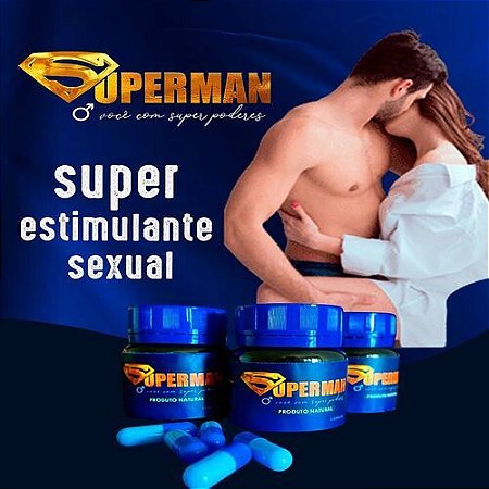 Super Man Estimulante Masculino Efeito Imediato Prolonga Ereção 5cps - 8592